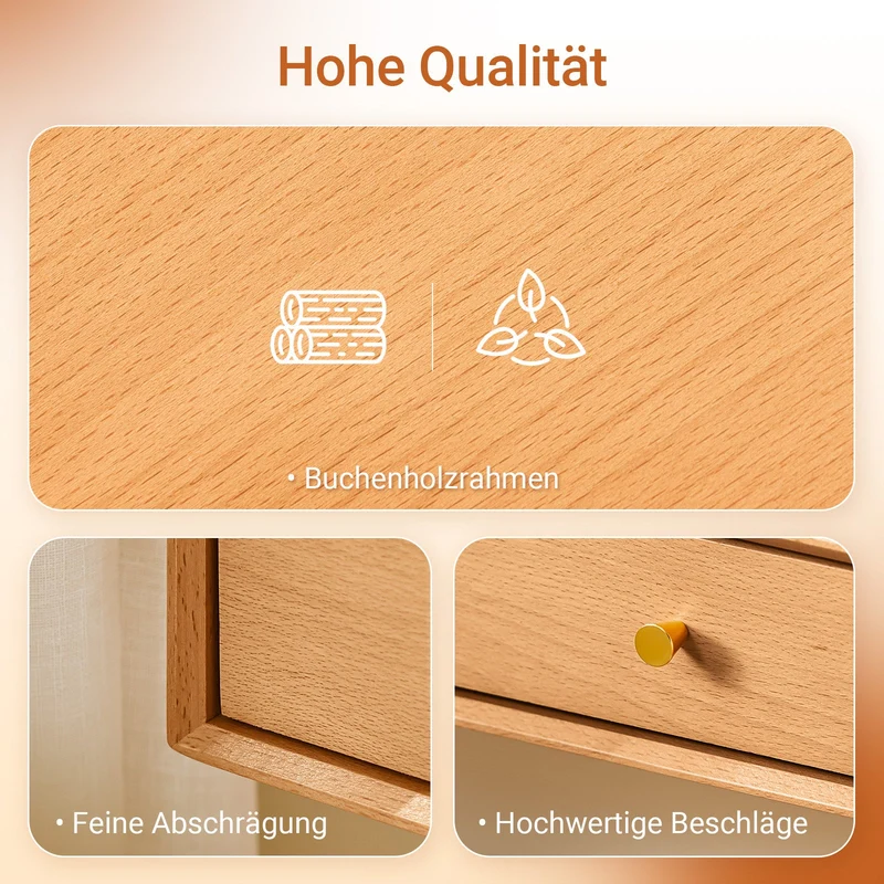 SoBuy | Schweberegal mit 2 Schubladen | Wandschublade | Wandregal | Natur | FHK37-N