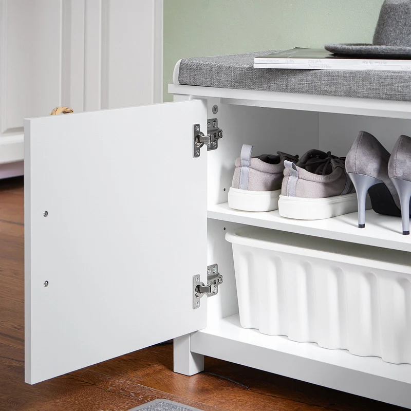 SoBuy Ławka na buty z 2 drzwiami FSR168-W