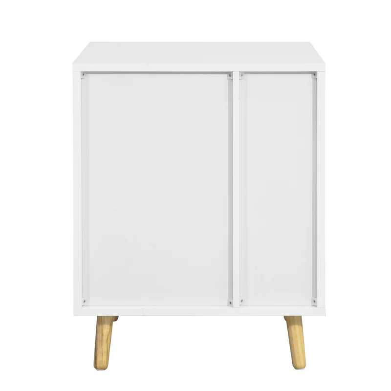 SoBuy Stolik nocny z 3 szufladami, stolik kawowy FBT95-W