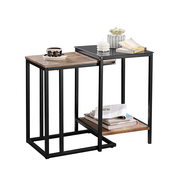 SoBuy | 2 Satztische | Sofatisch | Couchtisch | Pflegetisch | FBT99-F
