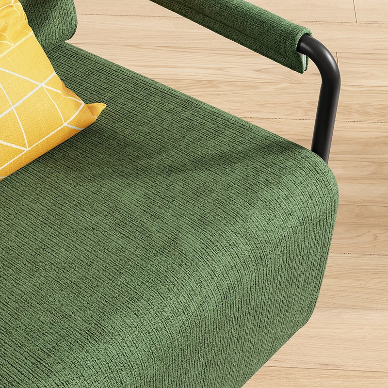 SoBuy | Fotel wypoczynkowy rozkładany z podnóżkiem | Welurowy zielony loft | 59×74×78 cm | Nośność 143 kg | FST99-SY