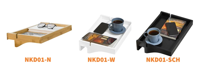 SoBuy Bambusowa taca przy łóżku NKD01-W