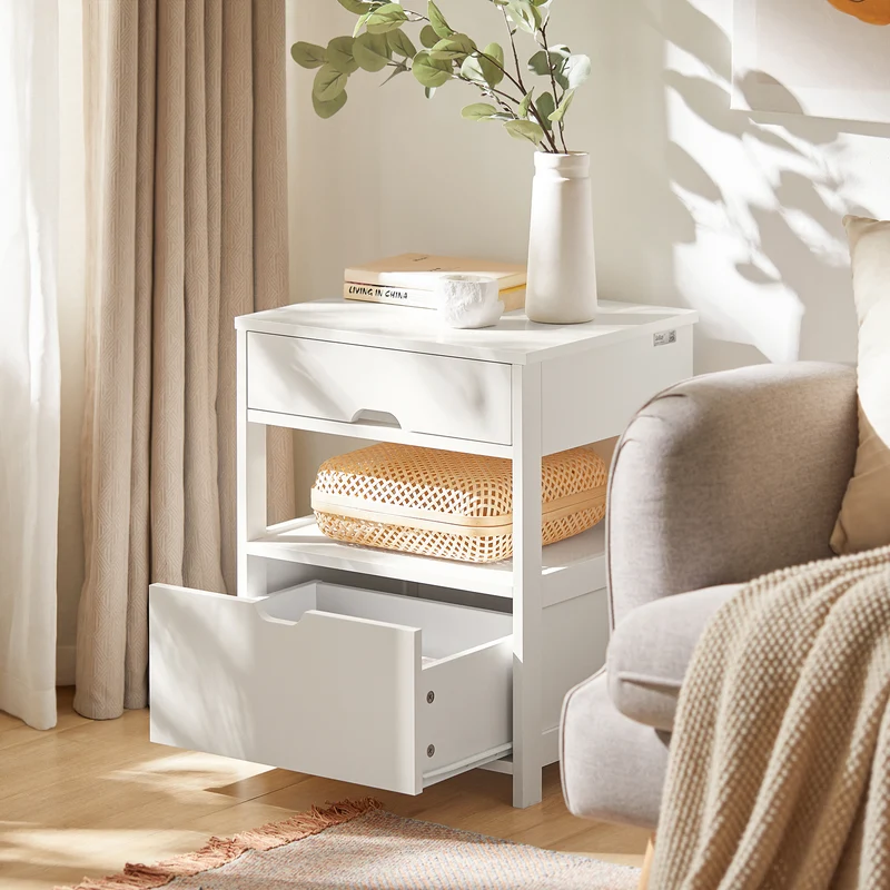 SoBuy FRG258-W Szafka nocna, stolik pomocniczy