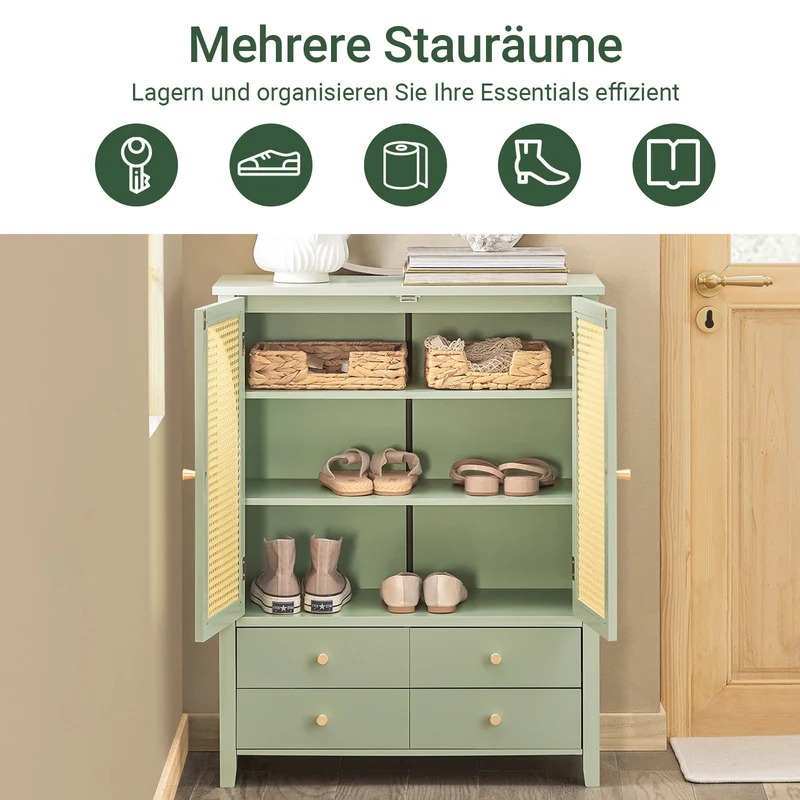 SoBuy | Schuhschrank | Sideboard | Flurschrank | Kommode | FSB72-GR