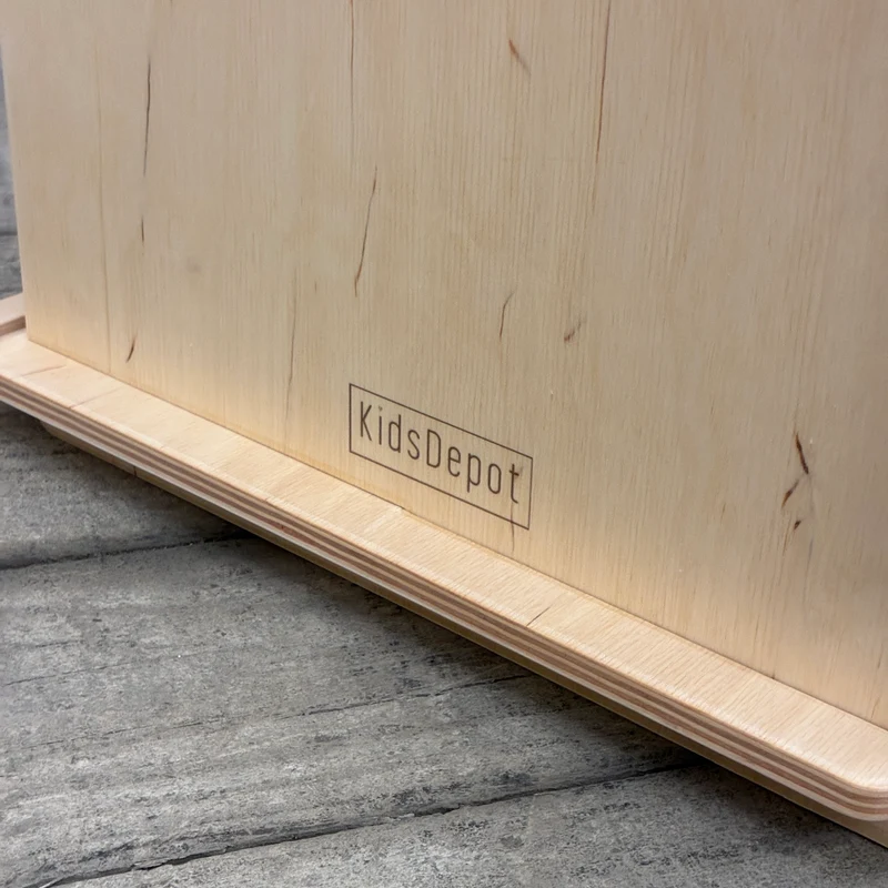 KidsDepot Easylick Kinder-Schuhbank Marseille Sitzbank Holz Natur Schiebetür