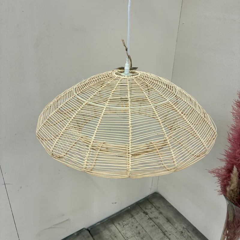 KidsDepot Zandi Deckenlampe Hängeleuchte Rattan Bambus Boho Natur Lampe