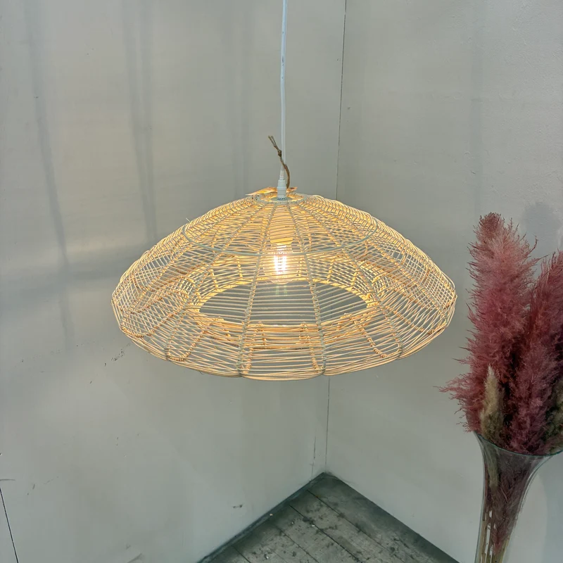 KidsDepot Zandi Deckenlampe Hängeleuchte Rattan Bambus Boho Natur Lampe