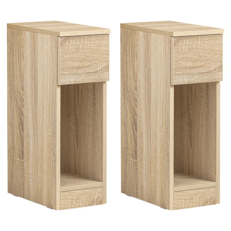 SoBuy 2 x Stolik nocny z szufladą FBT111-Nx2