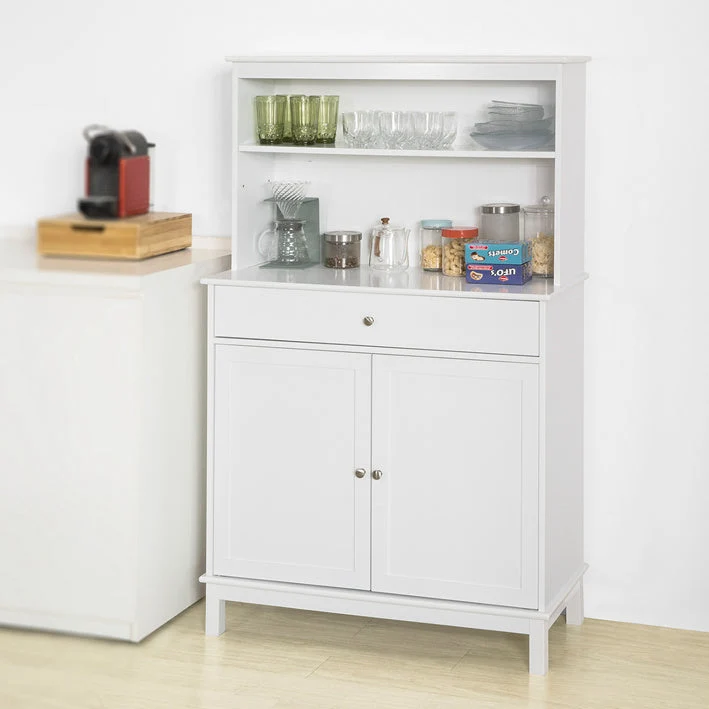 SoBuy | Küchenschrank | Beistellschrank | Sideboard weiß | FSB26-W