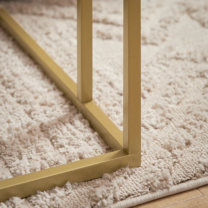 SoBuy | Beistelltisch | Pflegetisch mit goldenem Metallgestell | Couchtisch Sofa | FBT87-G