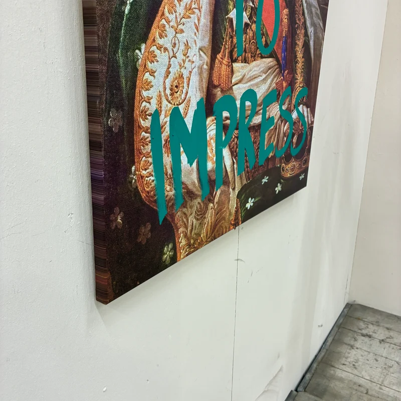 Thomas Klotz "Ziege" Kunstdruck auf Leinwand 100x75 Wandbild Deko