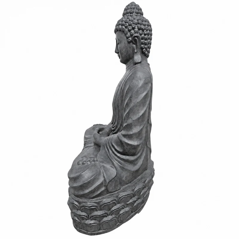 Dekorative Figur BUDDHA PRAYER 160cm anthrazit Garten Indoor