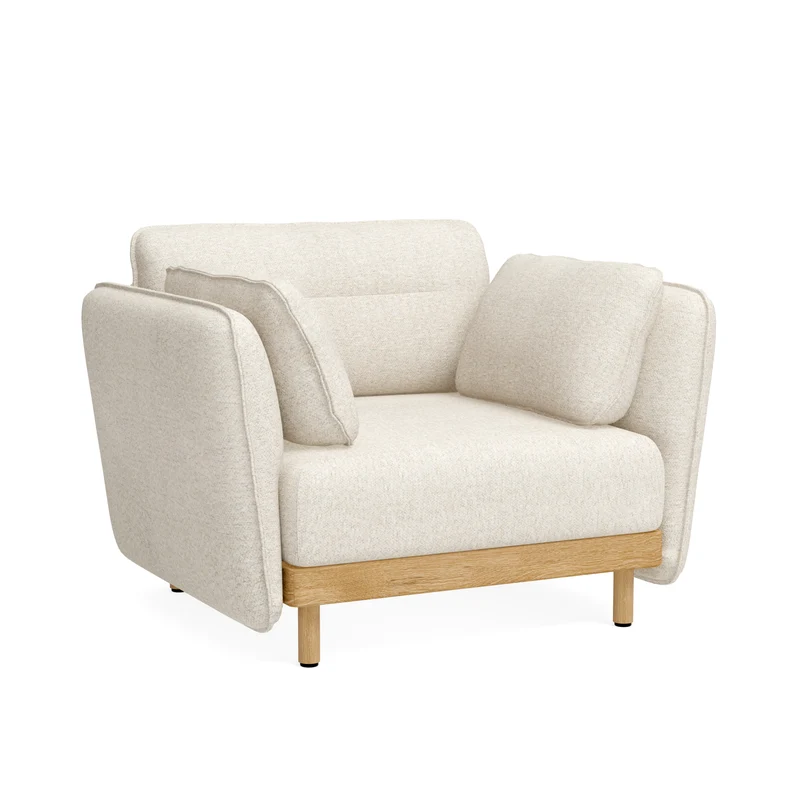 Sessel Mio Soft Eiche + Armkissen Mio (2x)