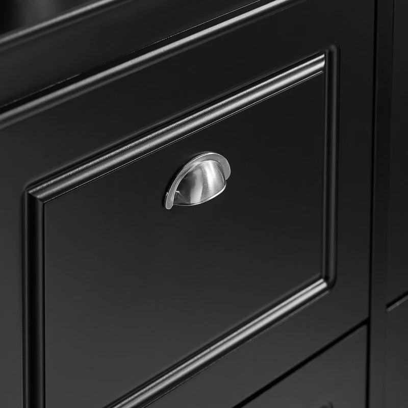 SoBuy FSR79-SCH Kenkäkaappi 4 Ovella – 105 × 24 × 83 cm, 50 kg, Musta