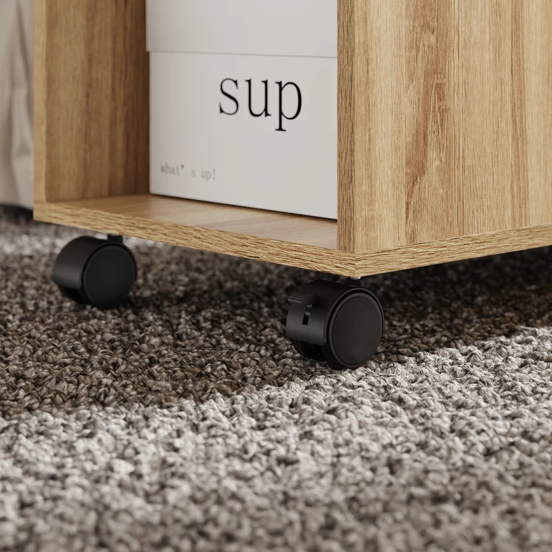 SoBuy Kaappi Pyörillä lastulevyä Beige FBT34-N