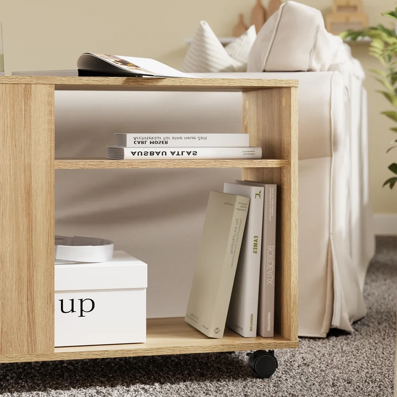 SoBuy Kaappi Pyörillä lastulevyä Beige FBT34-N