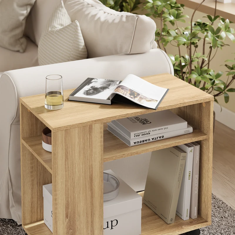 SoBuy Kaappi Pyörillä lastulevyä Beige FBT34-N