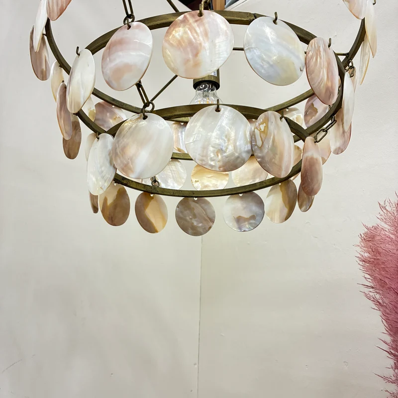 PTMD Hängelampe Jalinn Muschel Pendelleuchte Capiz Lampe Gebraucht