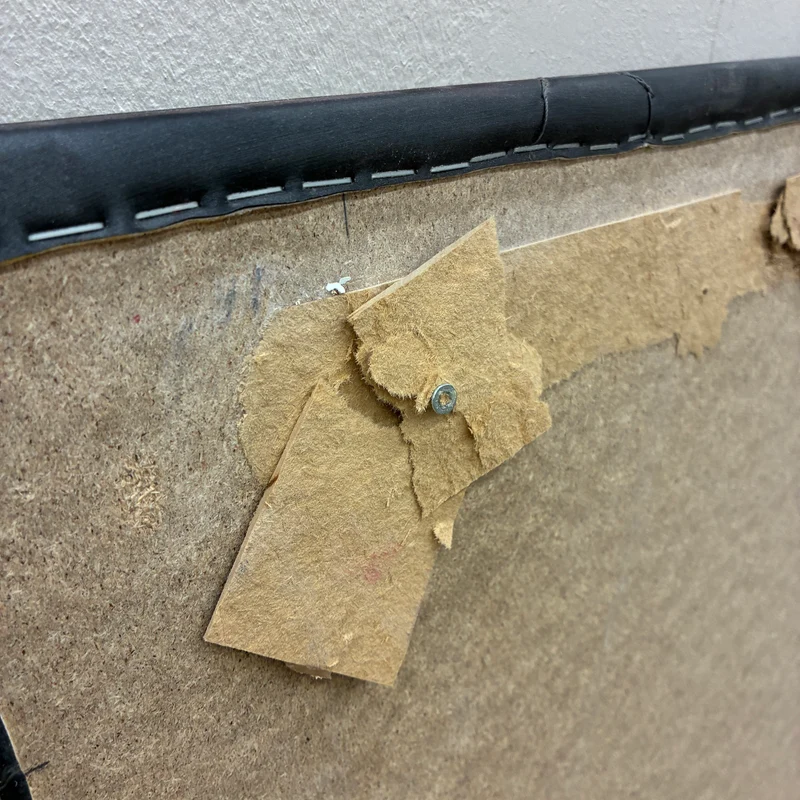 Bett Kopfteil Wandpaneel Rautensteppung Kunstleder Schwarz Gebraucht