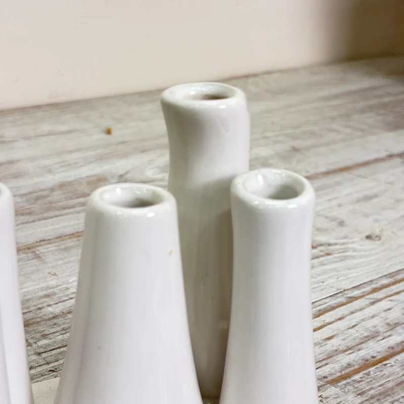 Keramik Mehrfach-Vase 8 Öffnungen Röhrenvase Weiß Vase Gebraucht