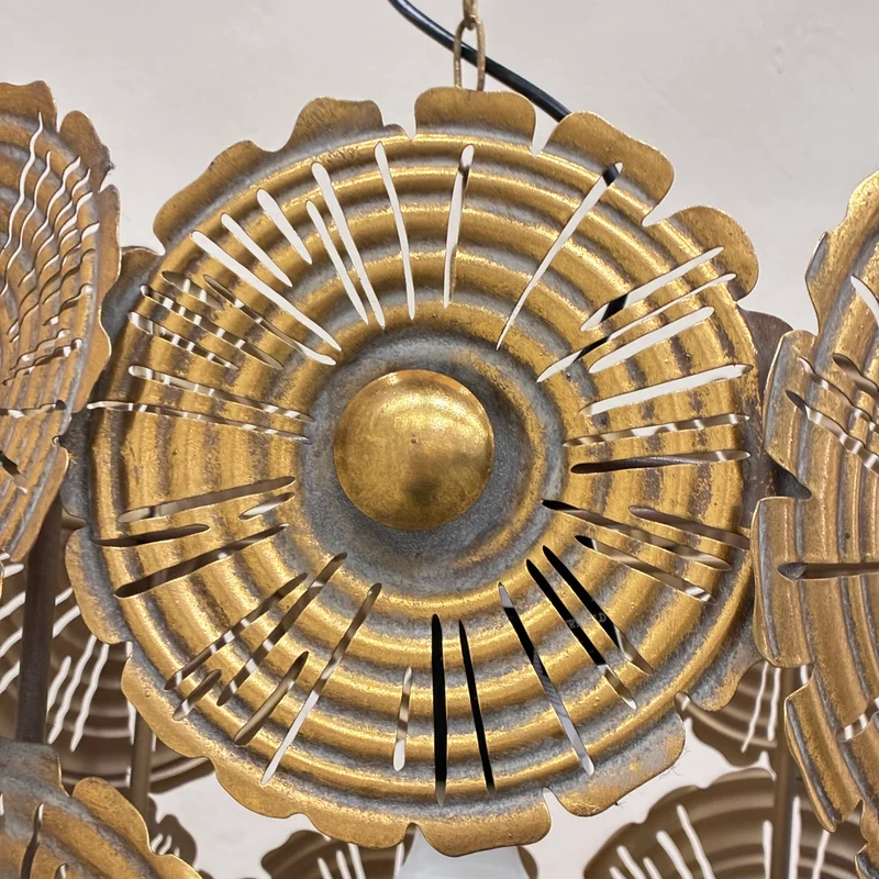 Countryfield Hängeleuchte Jolien Pendelleuchte Hängelampe 42cm Orientalisch Gold Metall Scheiben