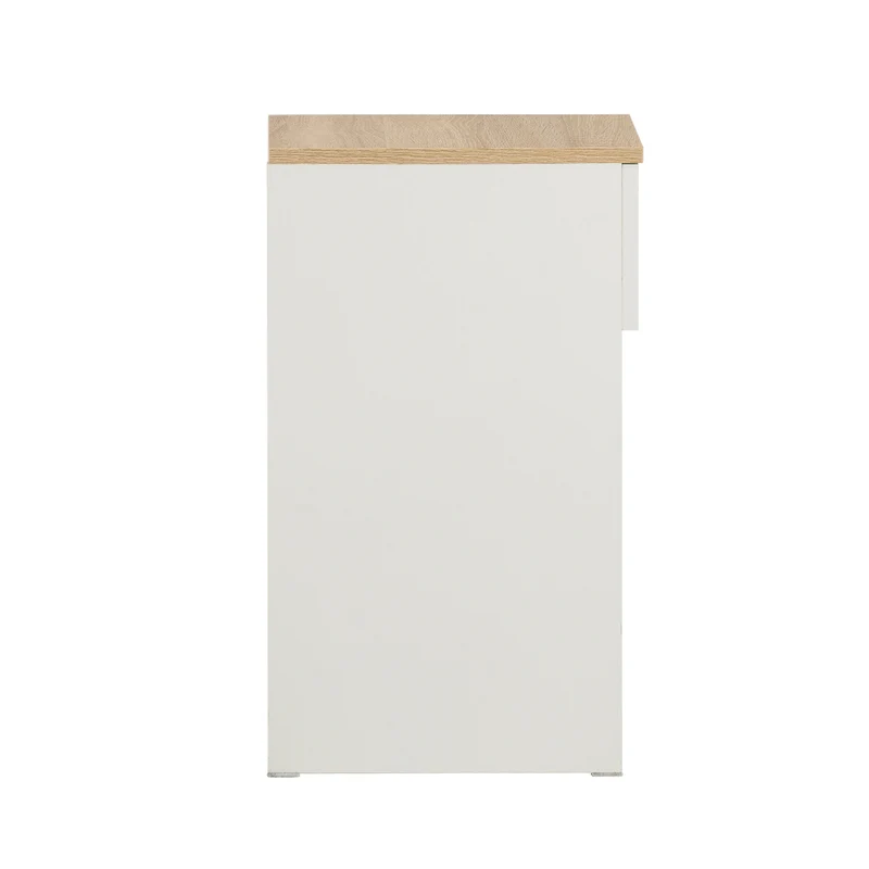 SoBuy Nachttisch schmal Beistelltisch mit Schublade Weiß 20x60x35cm FBT111-WN