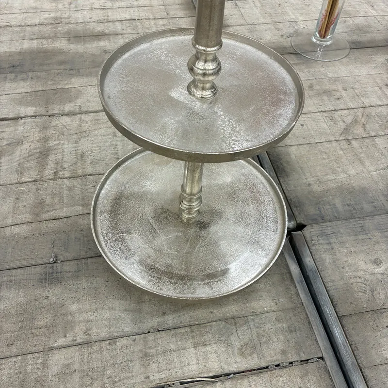 Lesli Living Shine Etagere 3-stöckig Silber Metall 90cm Servierständer