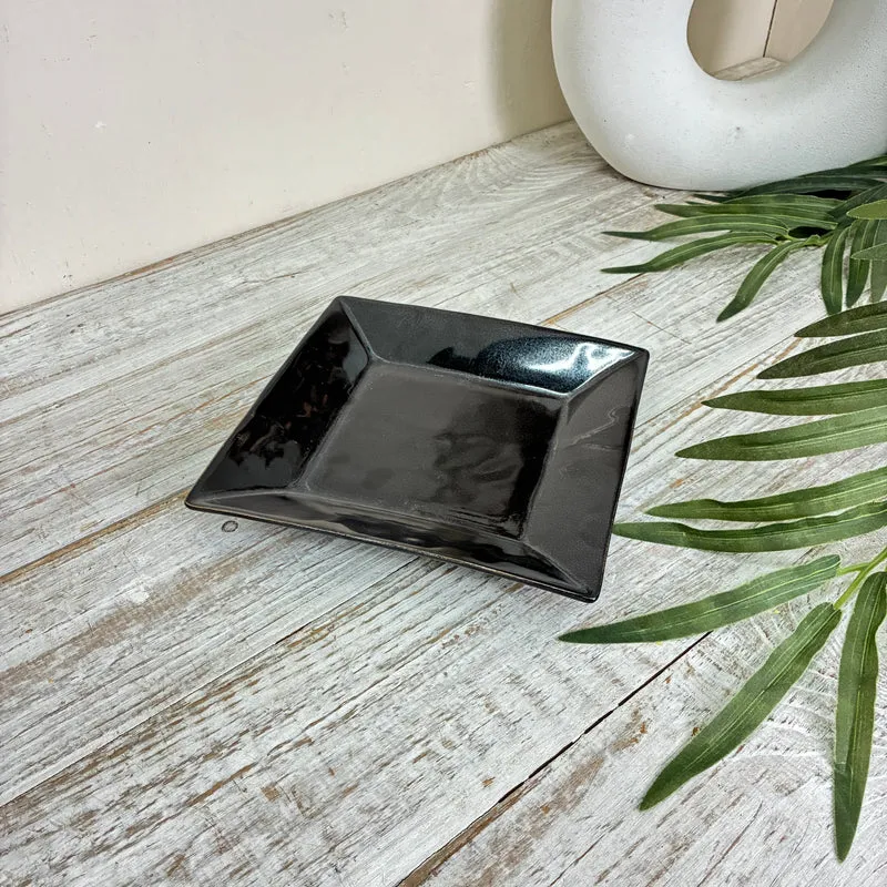 Ami Design Teller Rot Keramik Dekoschale Schwarz Deko