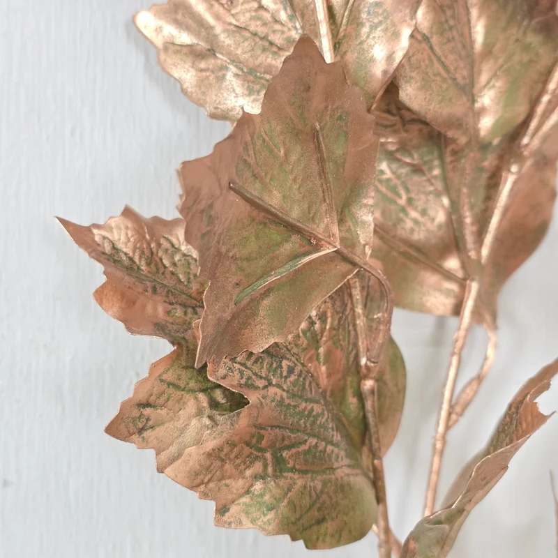 Kunstblume Vibirnum 70cm Kunstpflanze Kupfer Bronze Dekozweig Deko