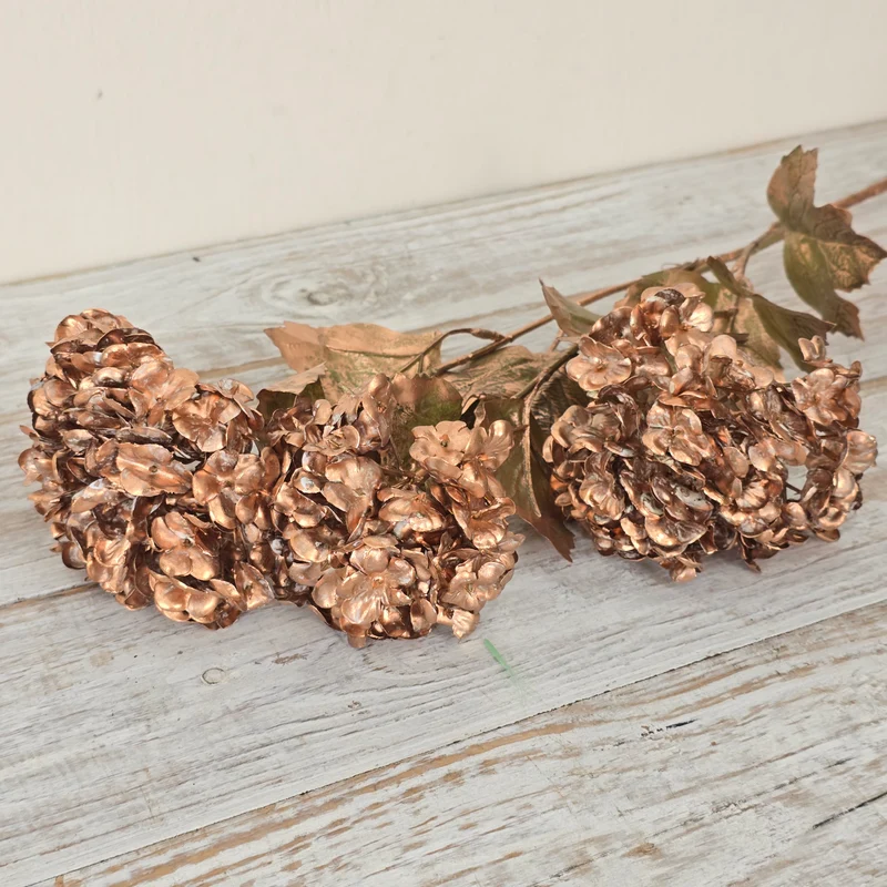 Kunstblume Vibirnum 70cm Kunstpflanze Kupfer Bronze Dekozweig Deko