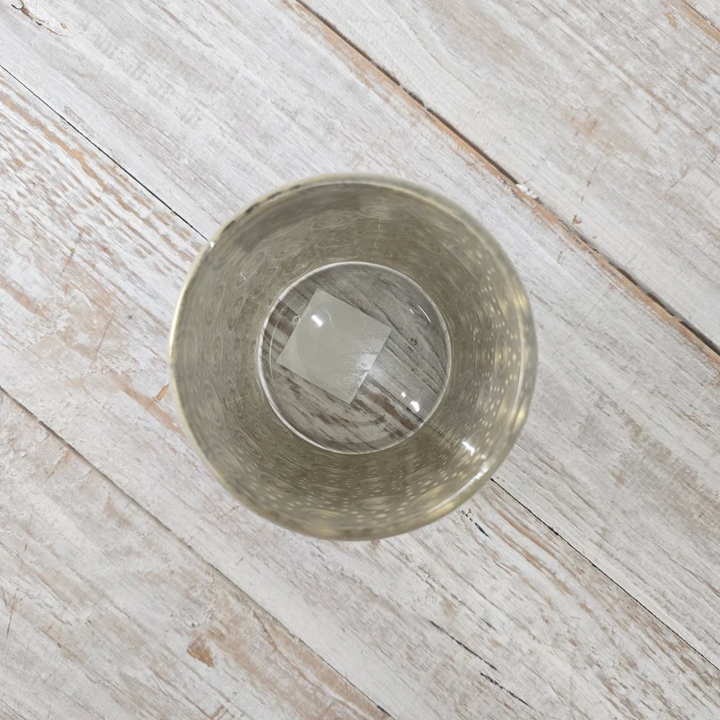 Countryfield Teelichthalter Hailey 12,5cm Windlicht Gefäß Creme Muster Deko