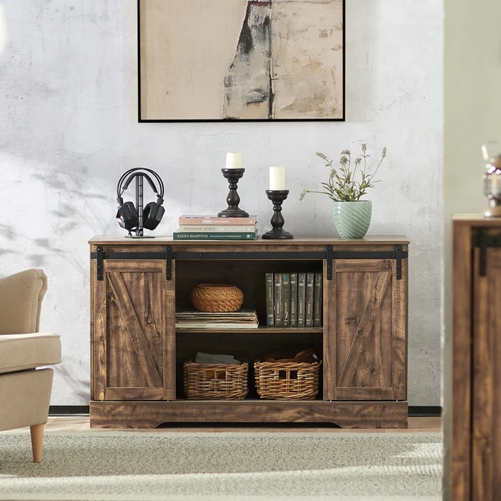 SoBuy | Sideboard mit Schiebetür | Kommode | TV-Schrank | Flurschrank | FSB60-N
