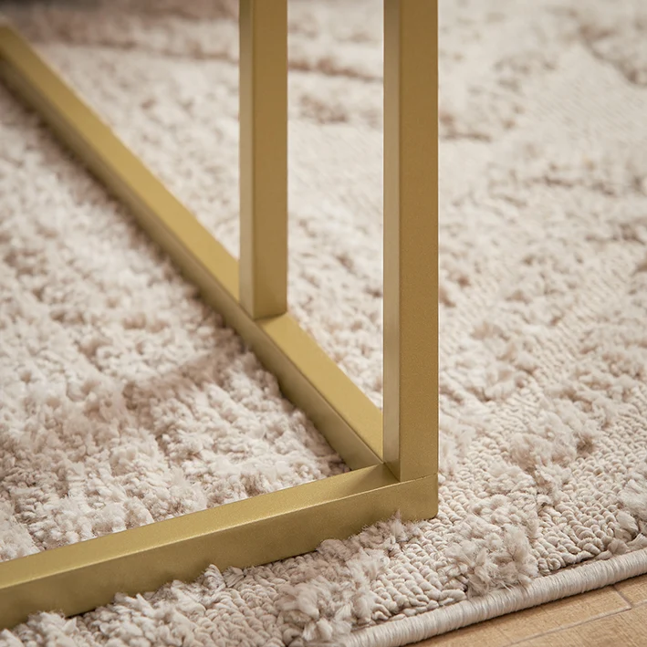 SoBuy | Beistelltisch | Pflegetisch mit goldenem Metallgestell | Couchtisch Sofa | FBT87-G