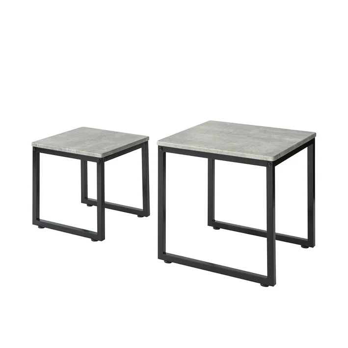 SoBuy | 2 Satztische | Sofatisch | Couchtisch grau | FBT42-HG