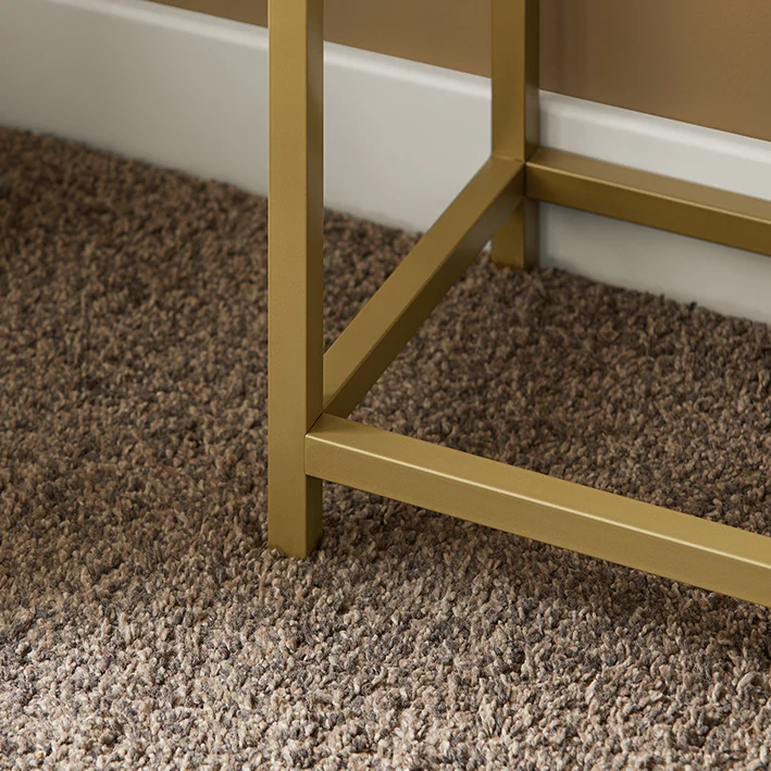 SoBuy | Konsolentisch mit goldenem Metallrahmen | Flurtisch | Sideboard | FSB29-G