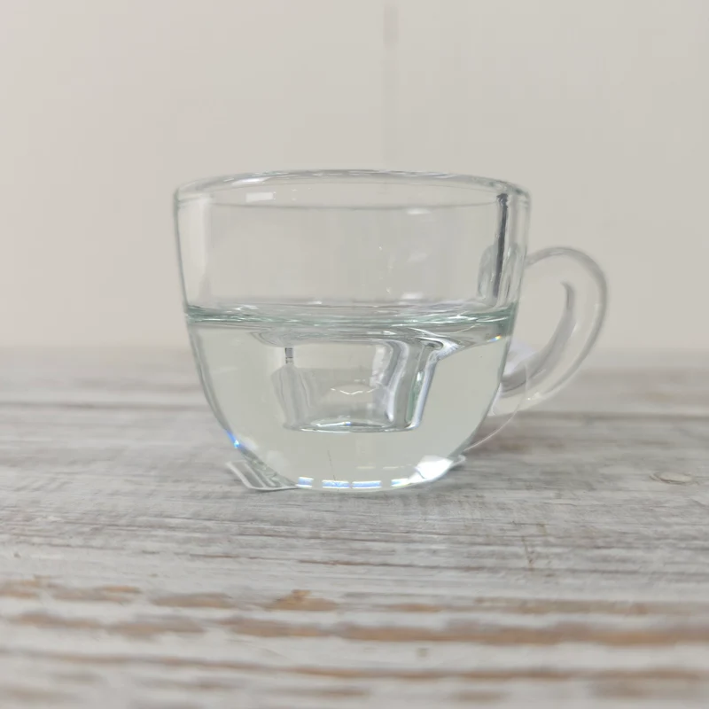 Kerzenhalter 8cm Transparent Glas Tassenform Teelichthalter