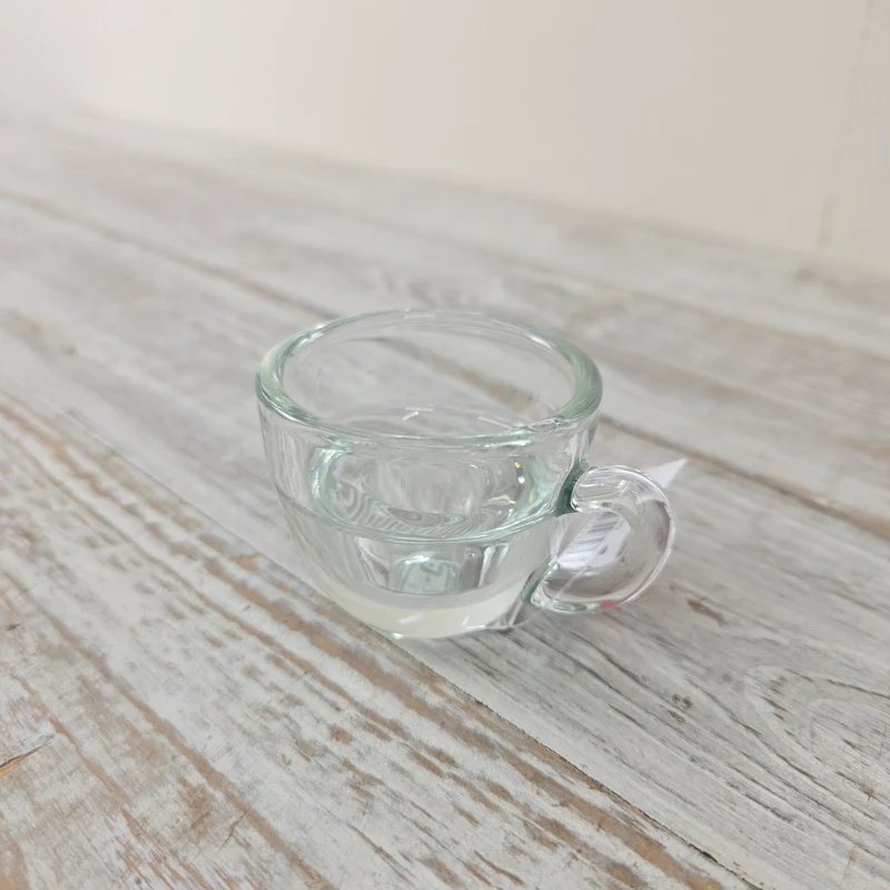 Kerzenhalter 8cm Transparent Glas Tassenform Teelichthalter
