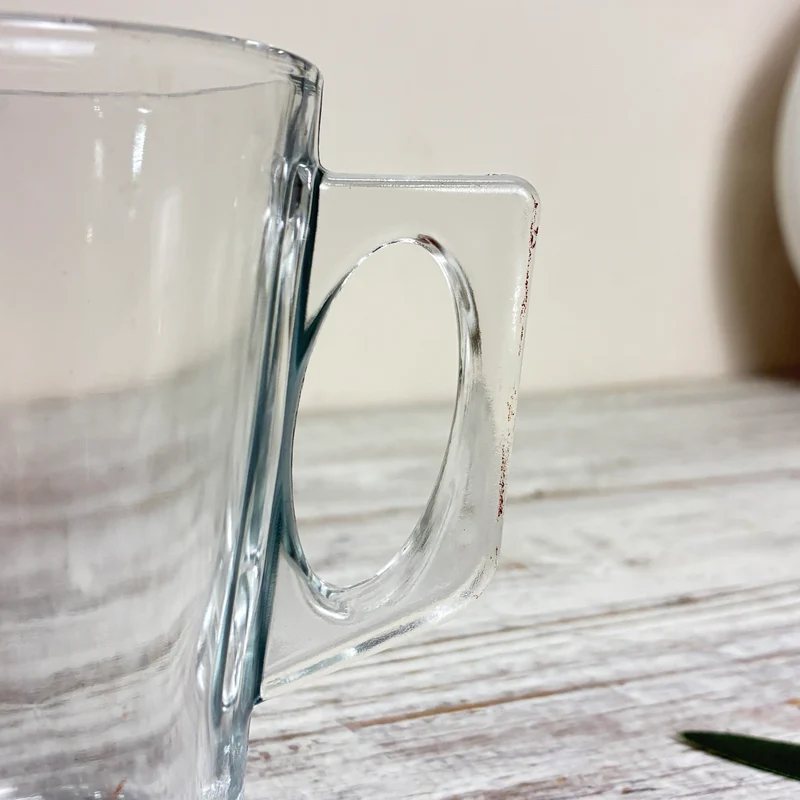 OB Homeware Teeglas Yase 255ml 3er-Set Transparent Henkelglas Glastasse