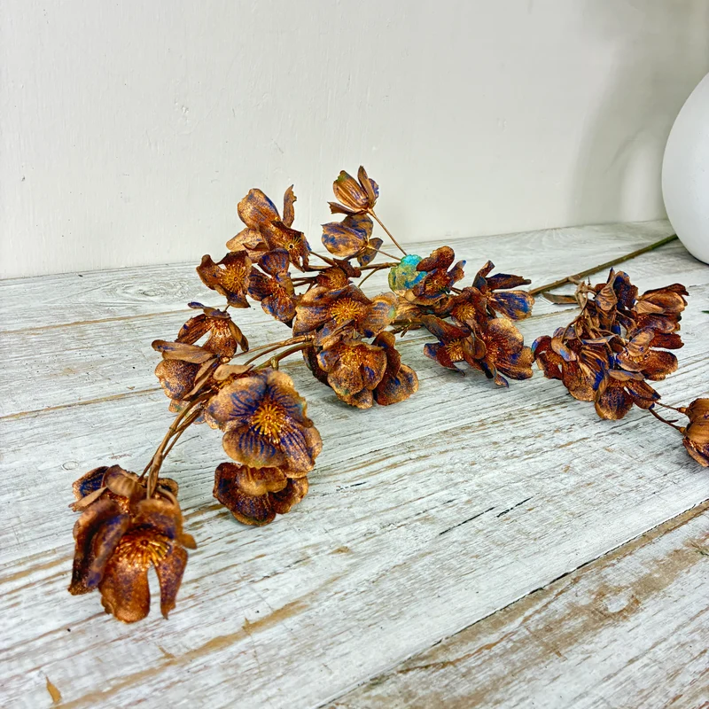 Kunstzweig Wolfsbeere 105cm Braun Kunstpflanze Herbst Dekozweig Deko