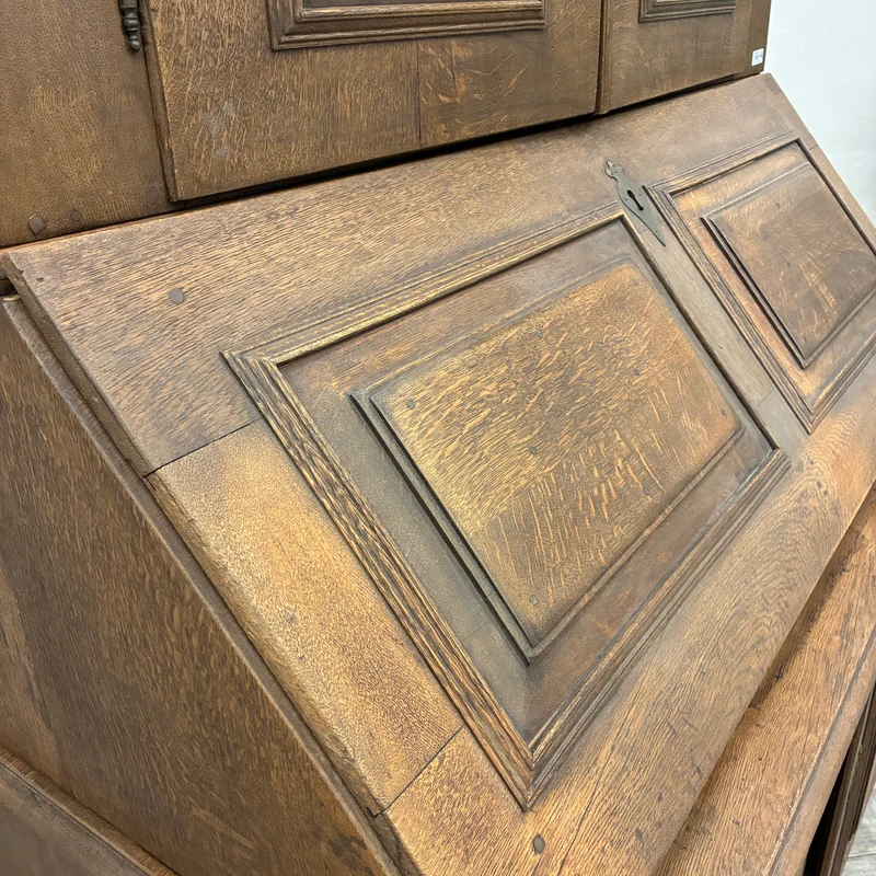 Schrägklappensekretär Antik 18. Jh. Eiche Sekretär Schreibschrank Holz Gebraucht