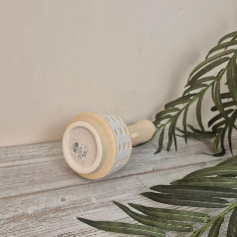 Boltze Home Cimera Vase Creme/Weiß Keramik Mit Griffen Deko