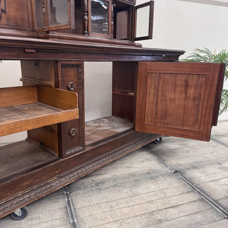Antikes Buffet Eiche Massiv Historisch Reich verziert Sideboard Gebraucht
