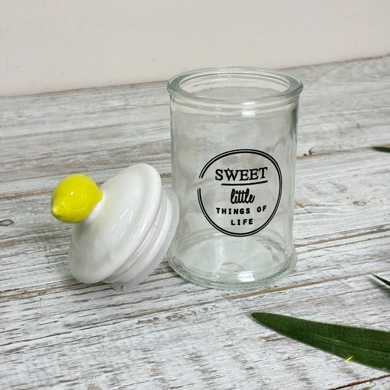 Vorratsglas Zitrone Keramikdeckel Sweet Glas Vorratsdose Deko