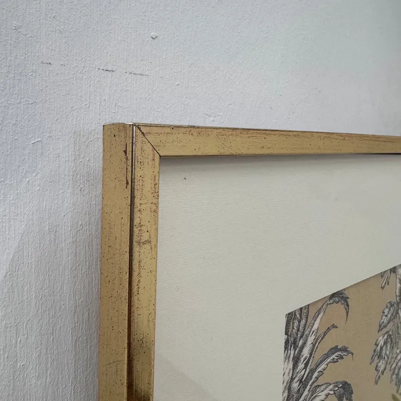 Kunstdruck Beige Gold Historisches-Motiv Wandbild Vintage Deko Gebraucht