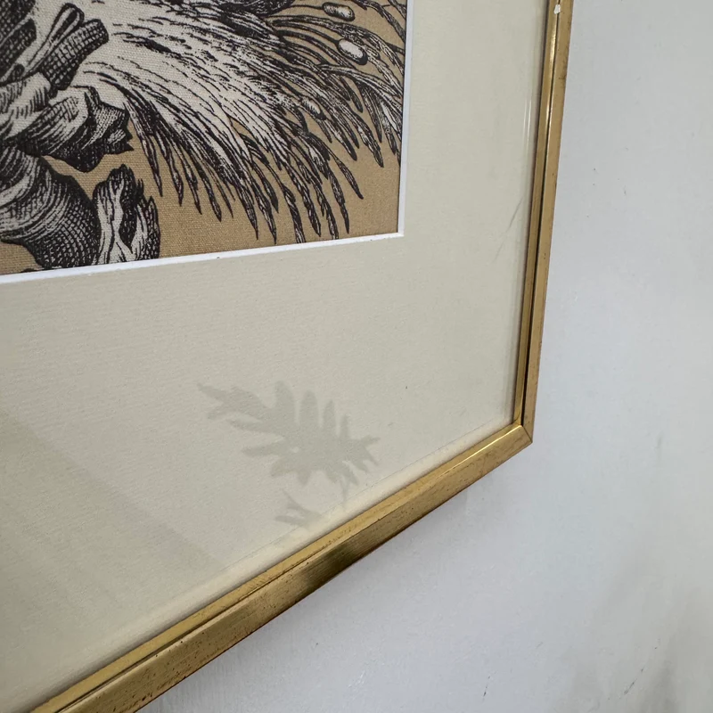 Kunstdruck Beige Gold Historisches-Motiv Wandbild Deko Gebraucht