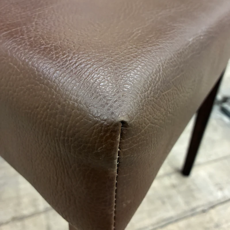 Esszimmerstuhl Braun Kunstleder Gepolstert Stuhl Gebraucht