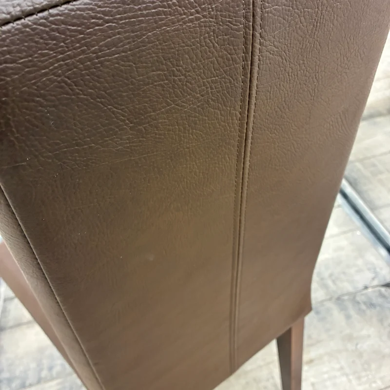 Esszimmerstuhl Braun Kunstleder Gepolstert Stuhl Gebraucht
