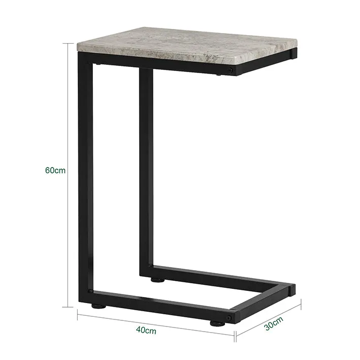 Vorverkauf | SoBuy | Beistelltisch Metall | Couchtisch | Laptoptisch | Hellgrau | FBT44-HG