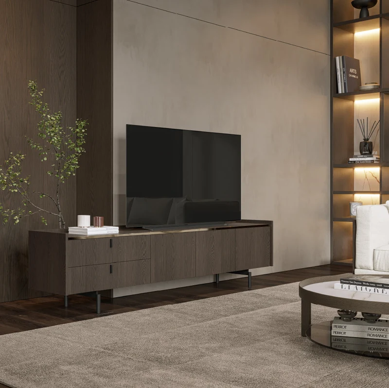 Evanyrouse Brera 240 cm 3 Türen TV-Möbel + 2 Schubladen