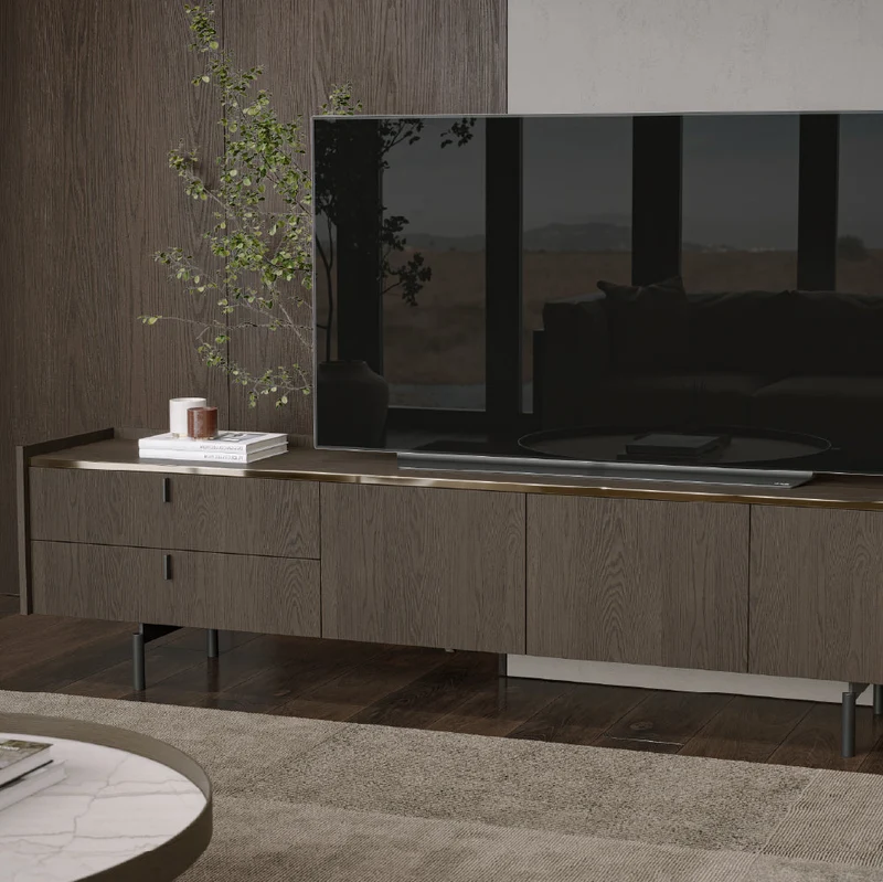 Evanyrouse Brera 240 cm 3 Türen TV-Möbel + 2 Schubladen